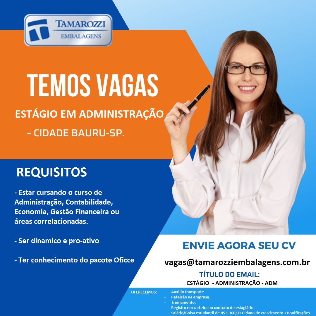 Estágio Administração Estágios Vagas Fib Bauru 4169